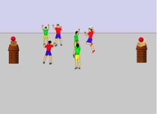 Medizinball-Abwurfspiel