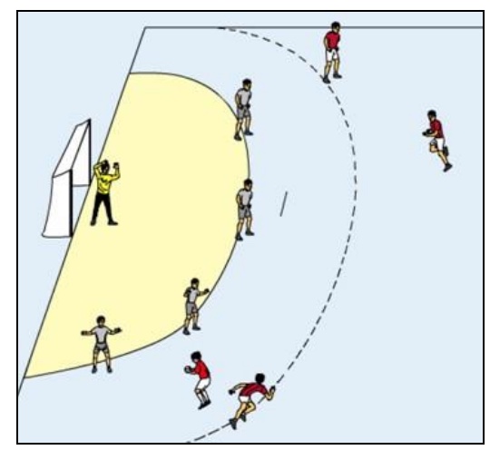 4 vs. 4 – Positionswechsel Halb/Außen