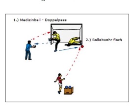 Torwartkräftigung mit Medizinball