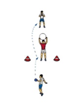 Fußabwehr mit Medizinball